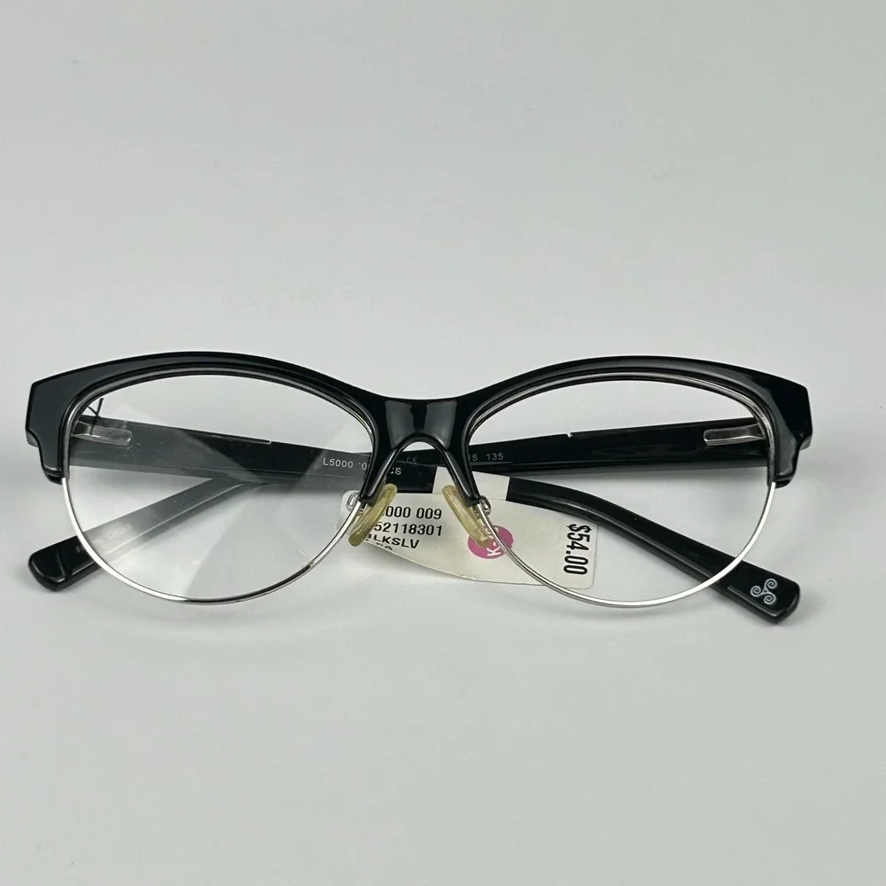 Designer Looks for Less L5000 009 Womens Eyeglasses Black Half Rim 52-15-135 mm